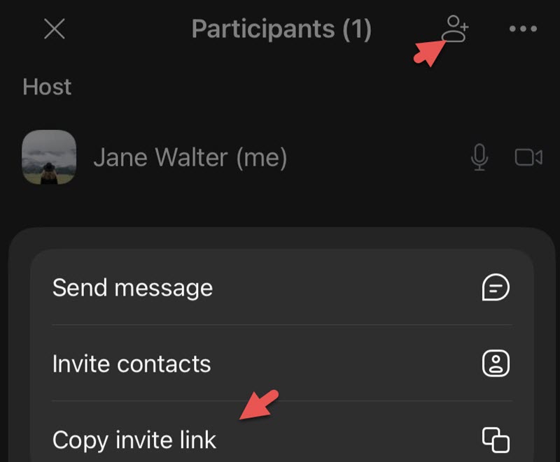 Zoom 复制邀请链接